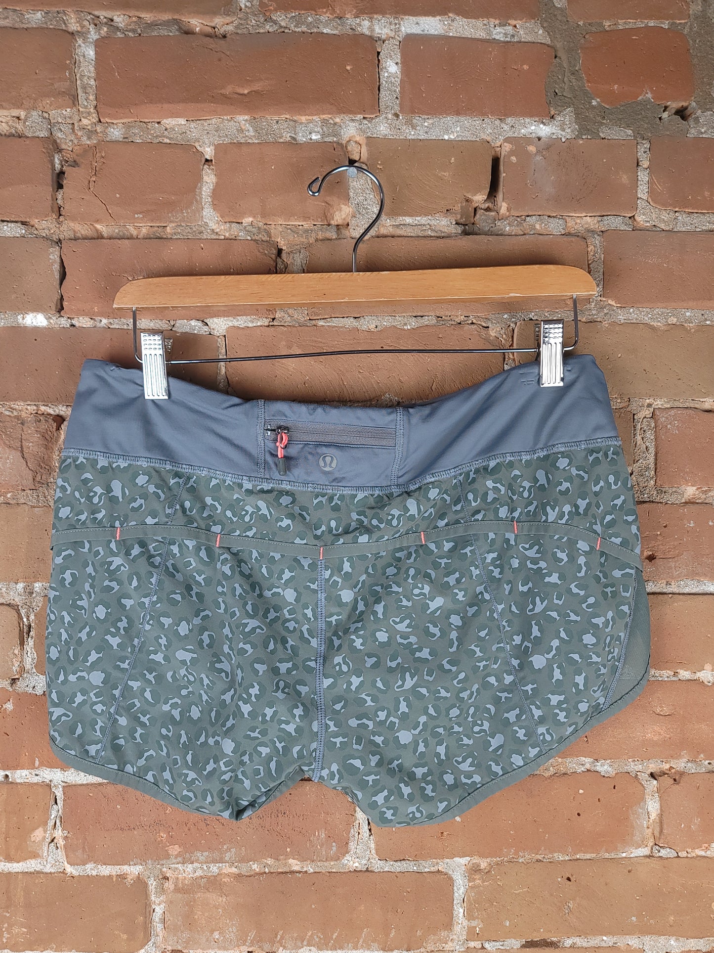 Lululemon Green Cheetah Print Shorts