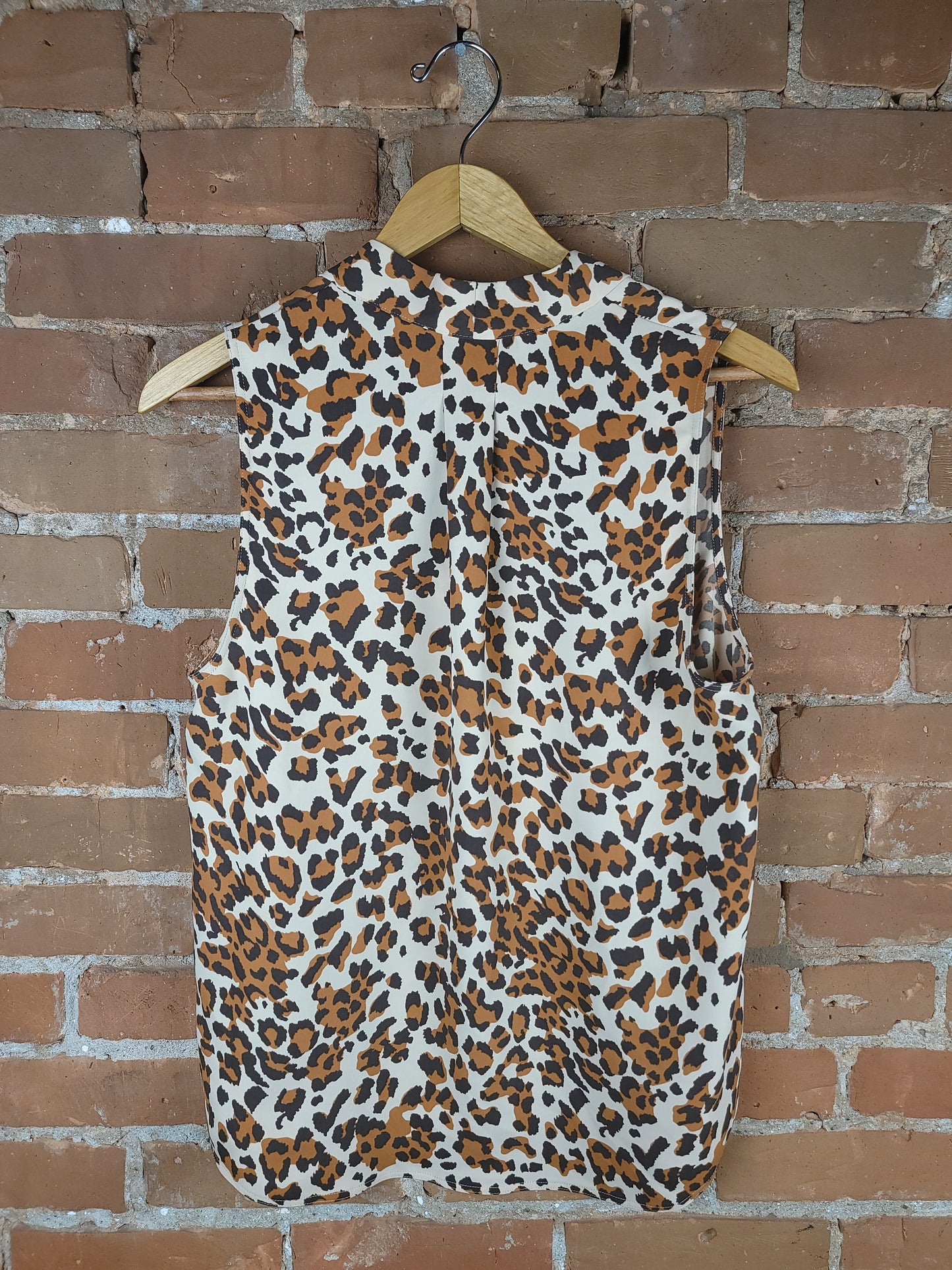 Aritzia Babton Cheetah Print Button-Up Tank
