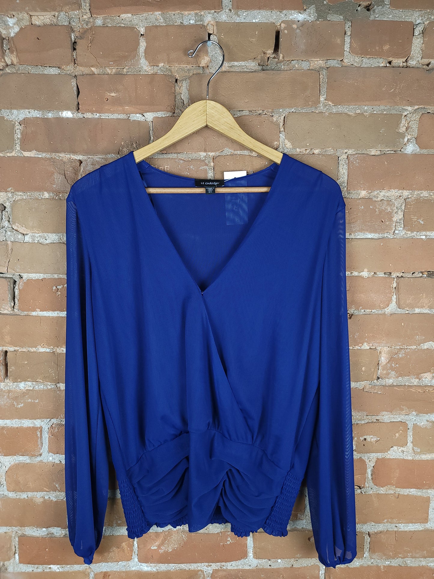 Le Chateau Mesh Blue Long Sleeve