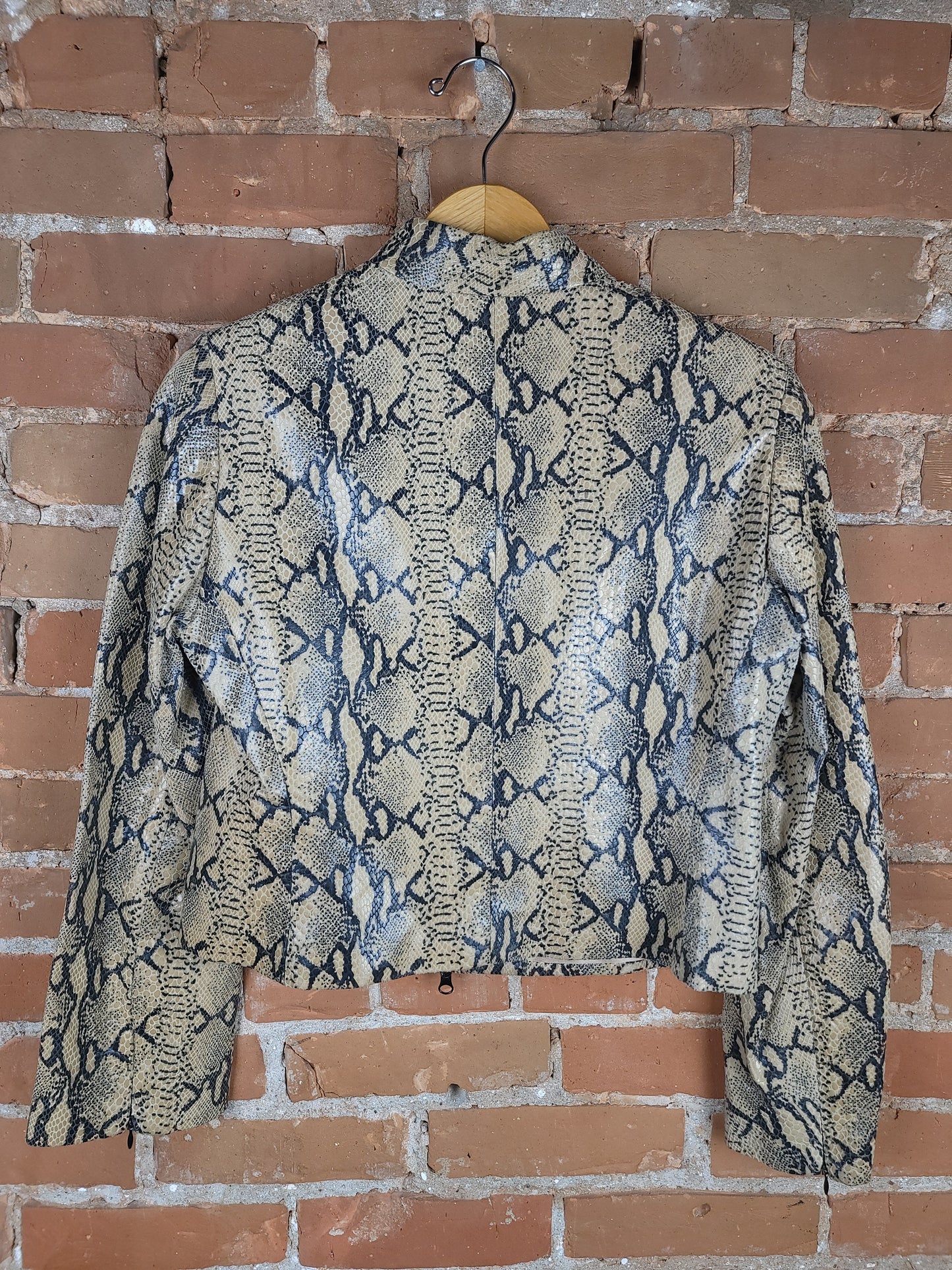 Mackage Leather Snake Skin Patterned Jacket