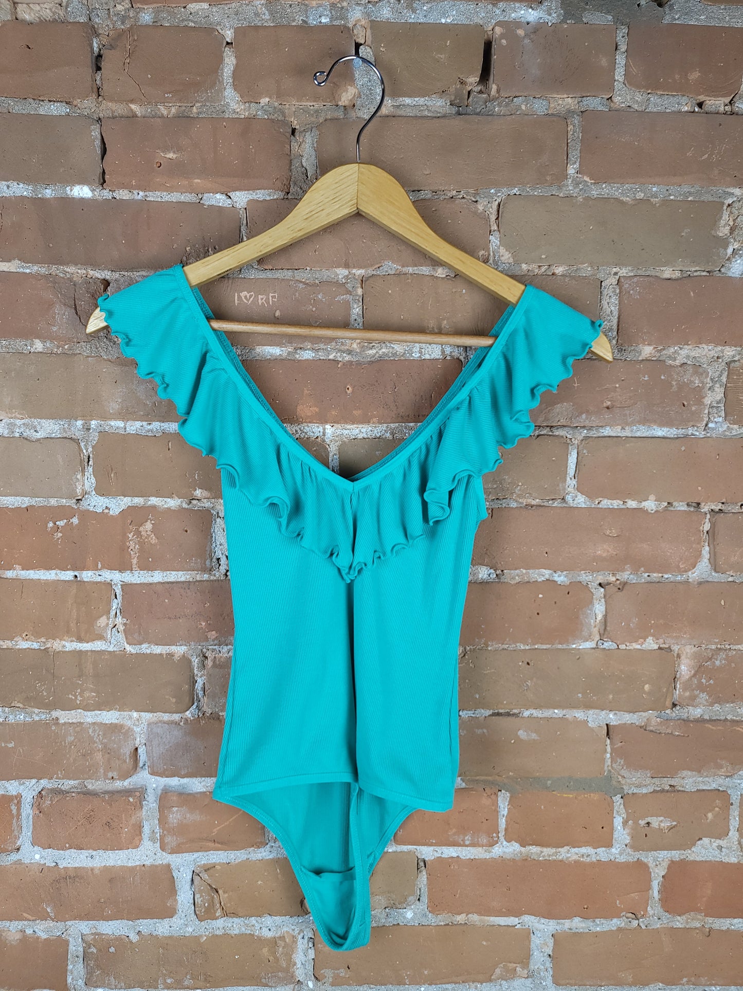 Aritzia Wilfred Teal Bodysuit