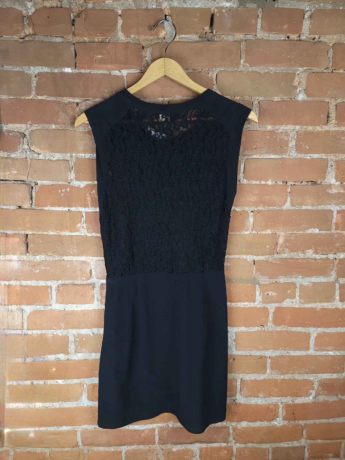 Wilfred 100% Silk Black Lace Dress