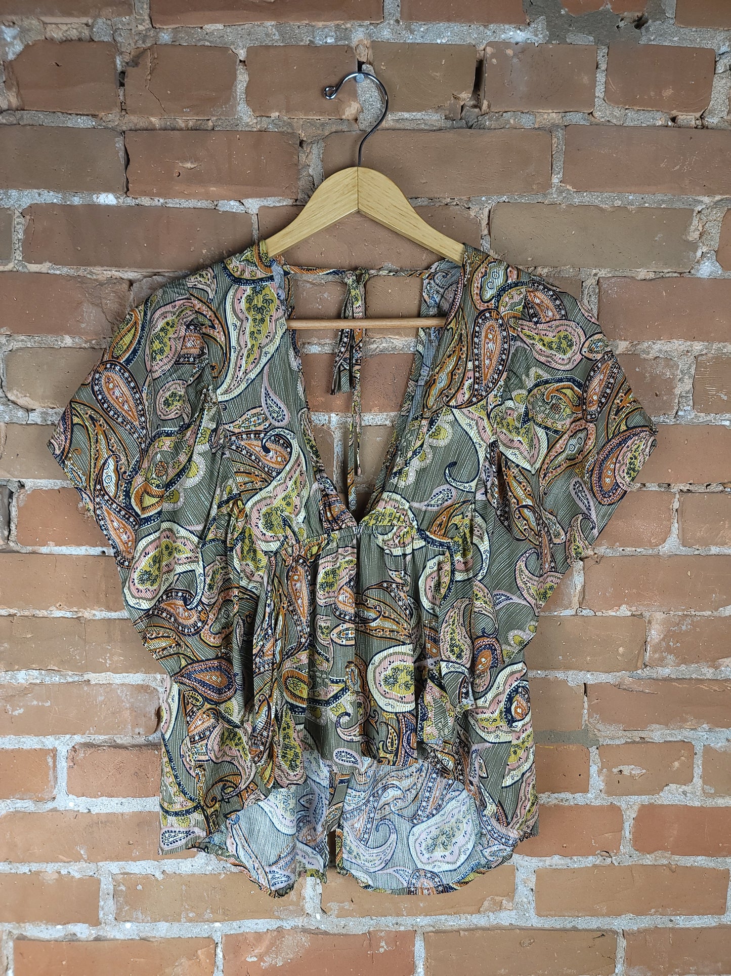 Molly Bracken Tai Chi Patterned Flowy Shirt