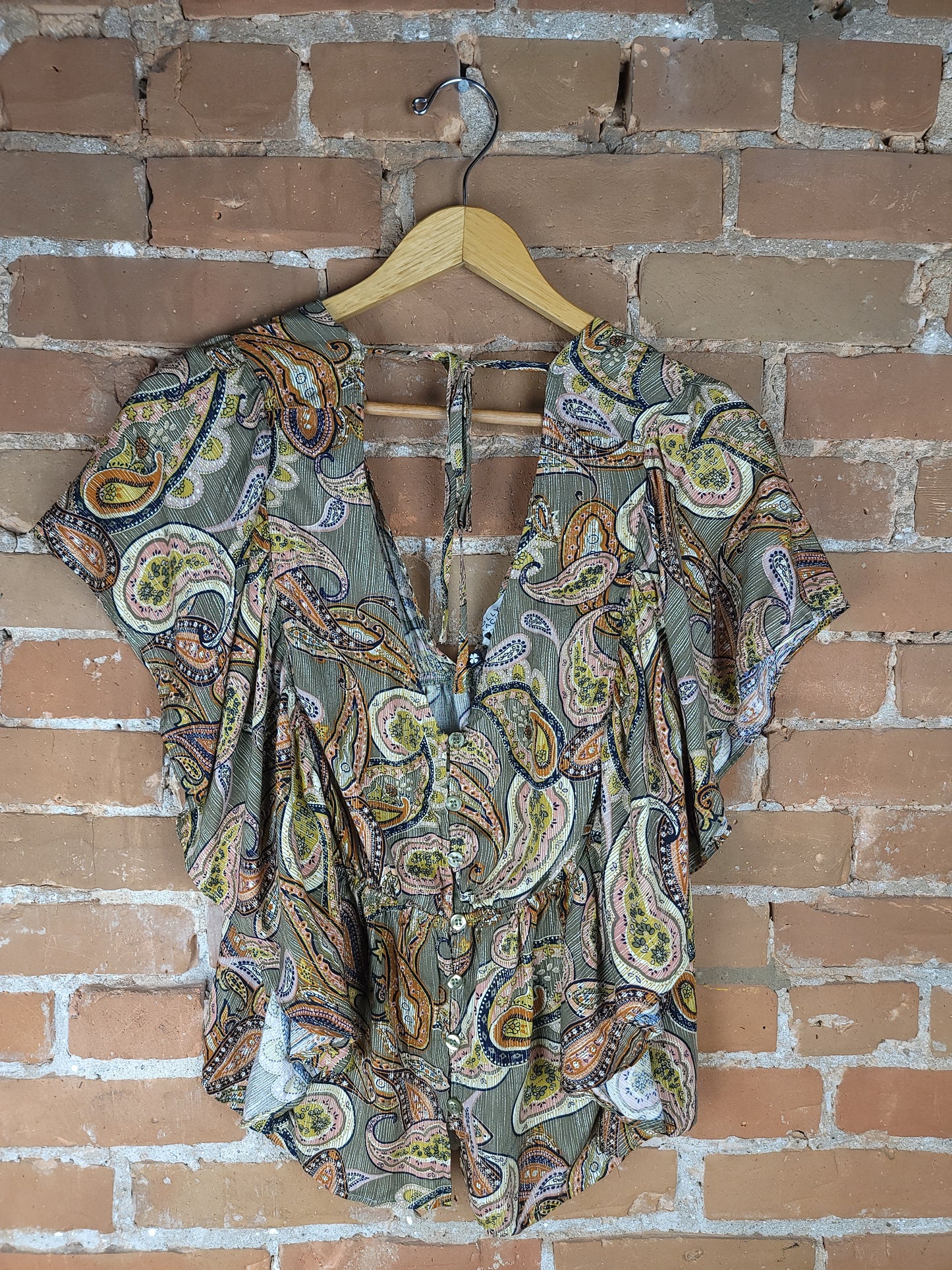 Molly Bracken Tai Chi Patterned Flowy Shirt