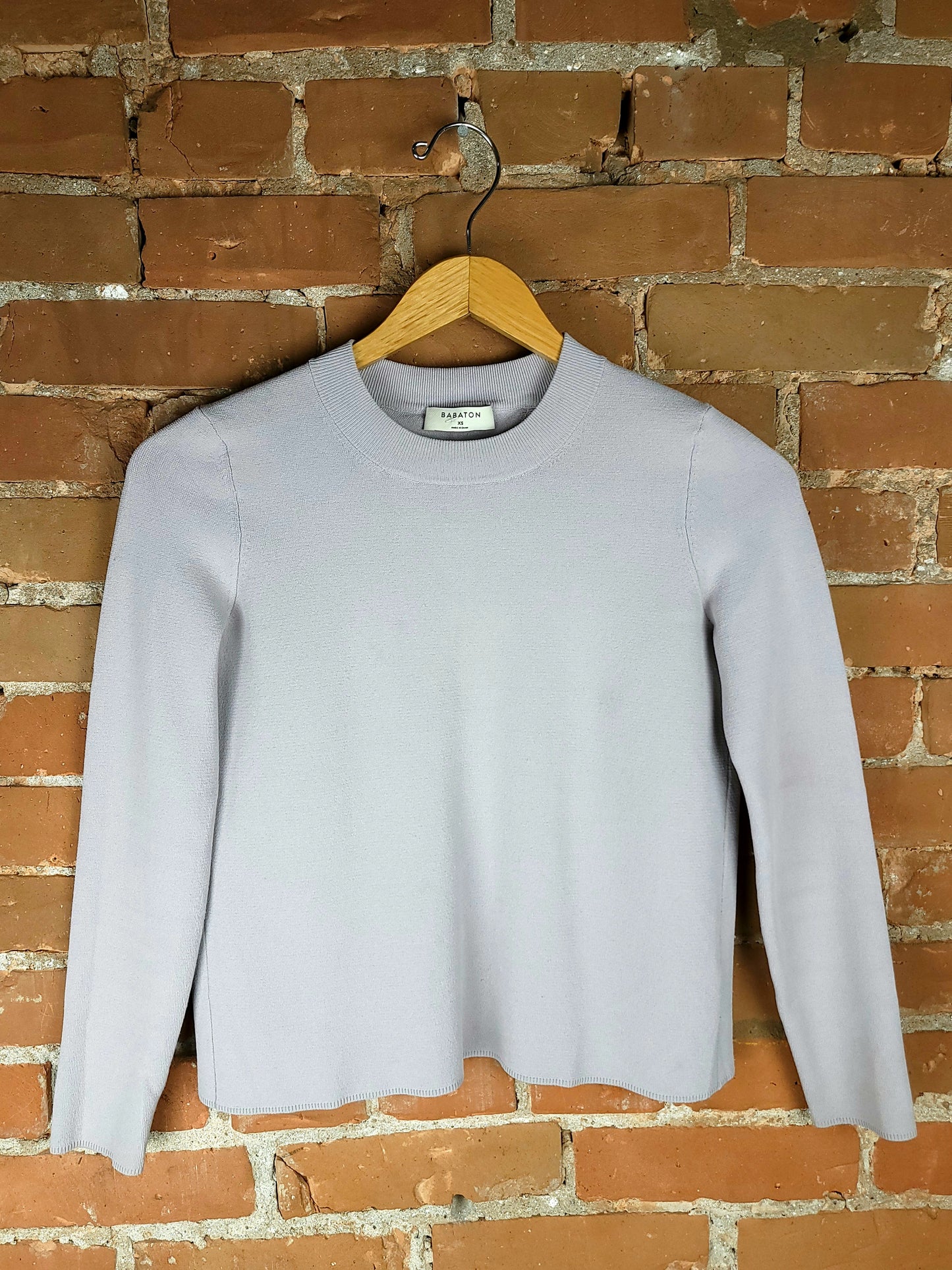 Babaton Muted Lilac Long Sleeve Top w/ Open Back