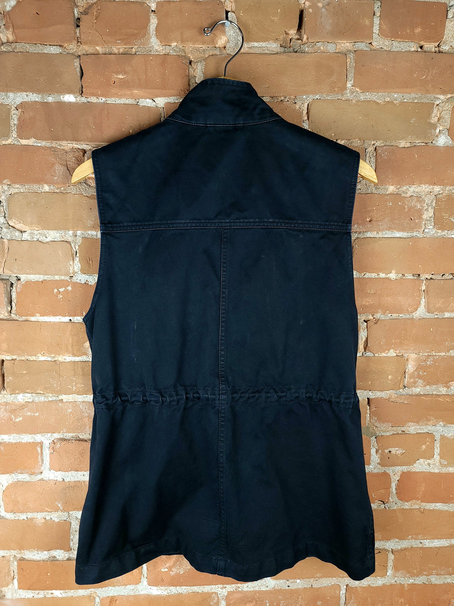 Aritzia Talula 100% Cotton Black Zip-Up Vest