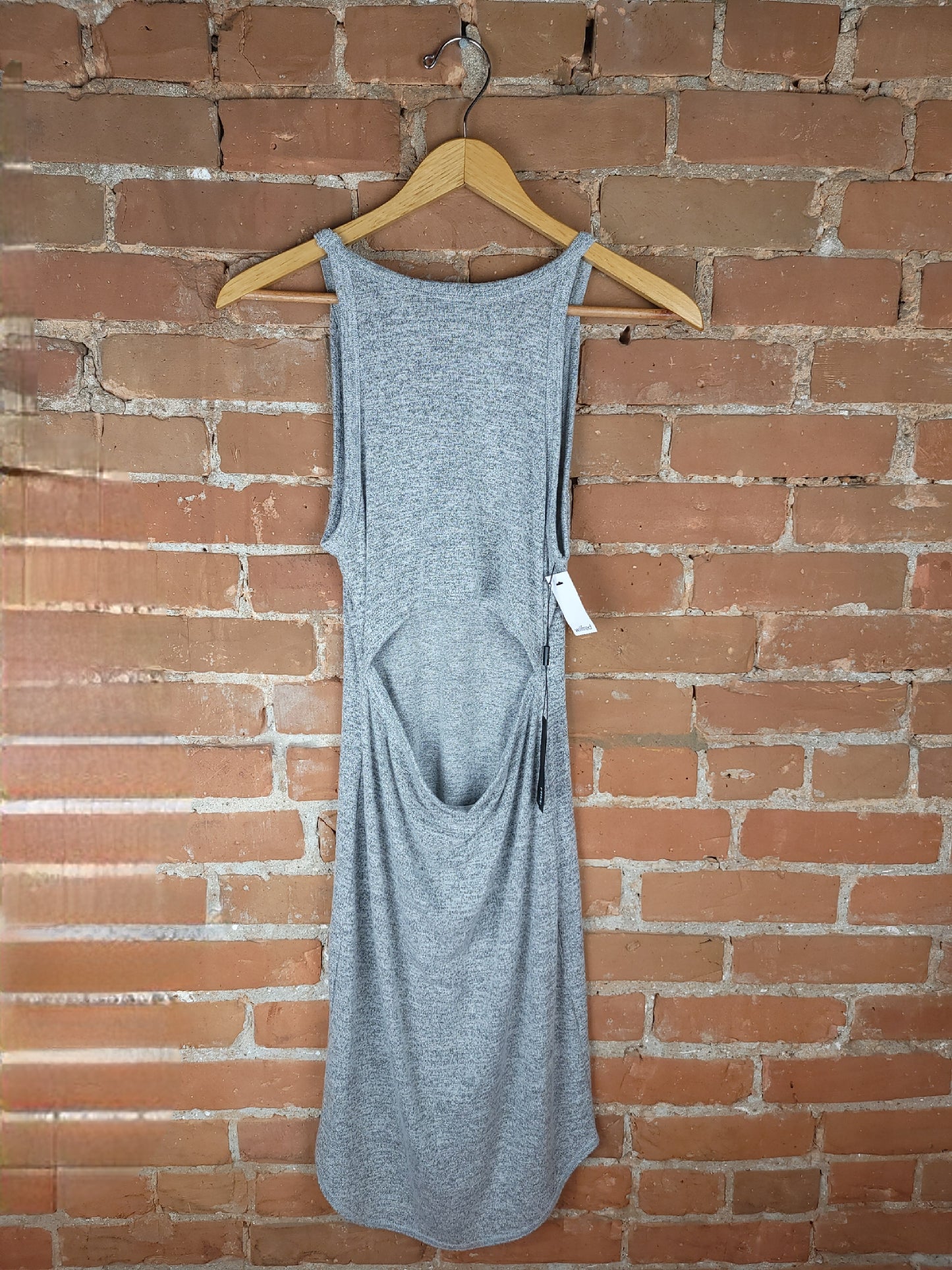 Aritzia Wilfred Free Heather Grey Dress w/ Open Back