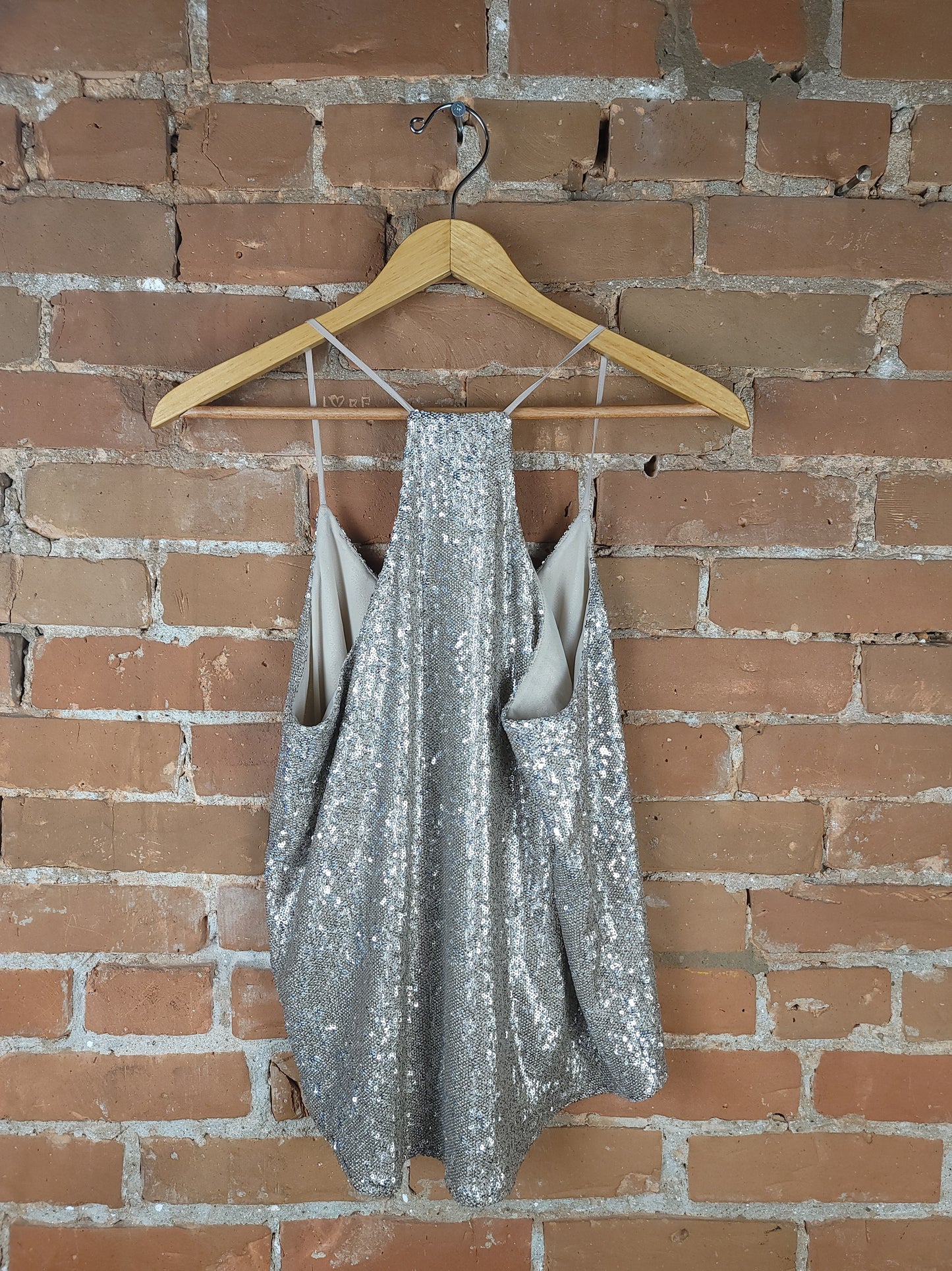 RW&CO Silver Sequin Tank
