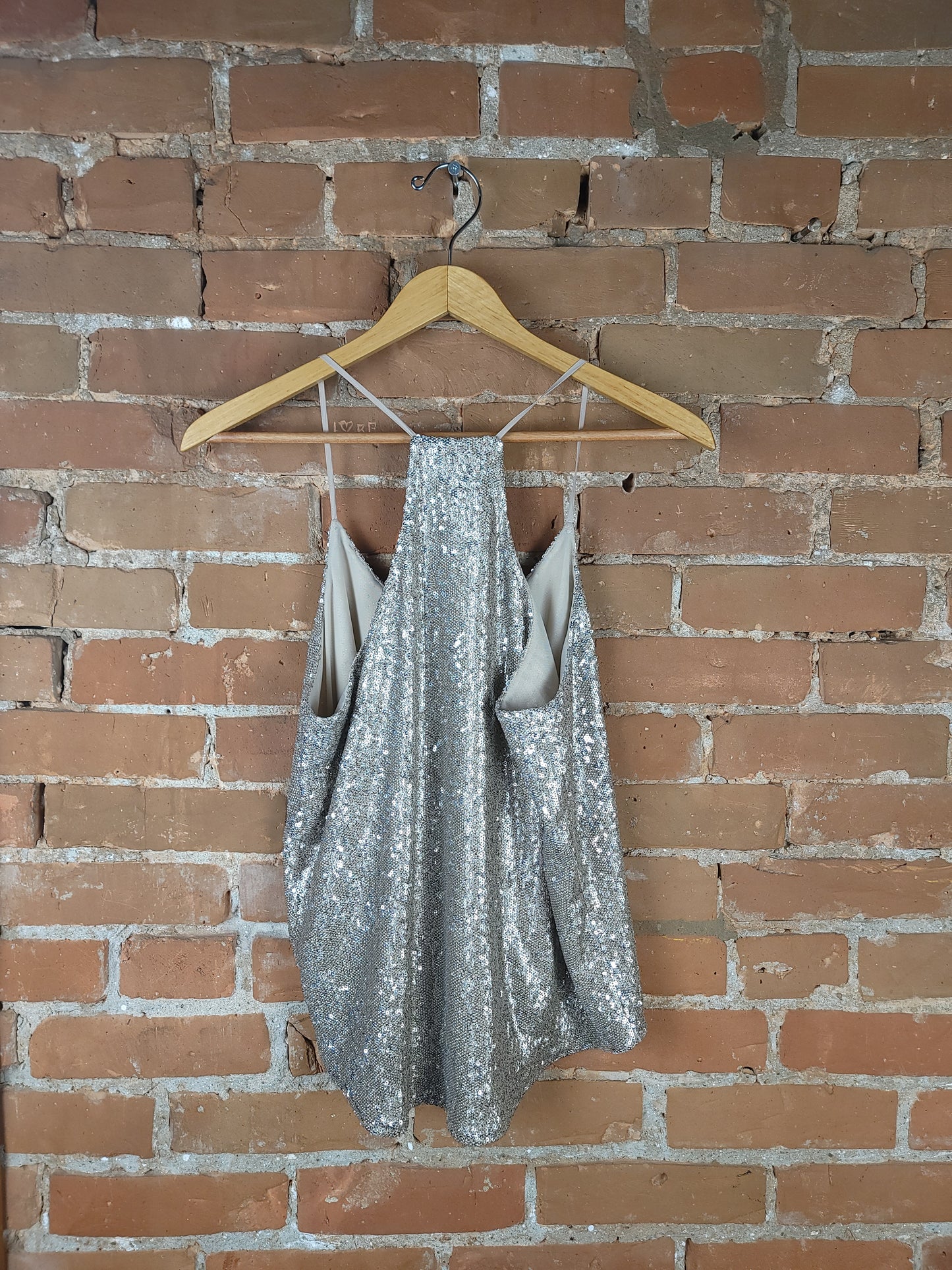 RW&CO Silver Sequin Tank