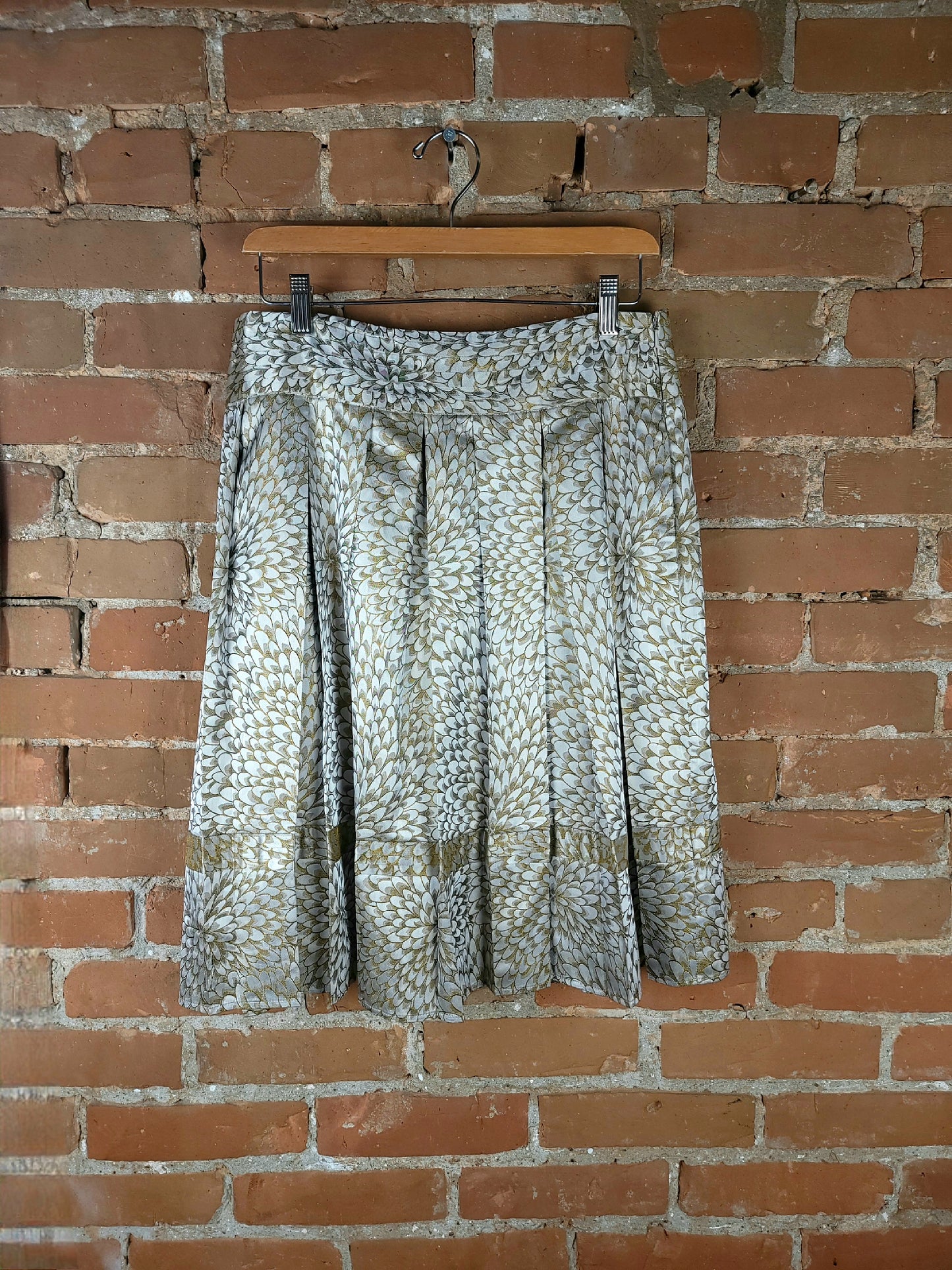 Etcetera Gold Petal Patterned Skirt