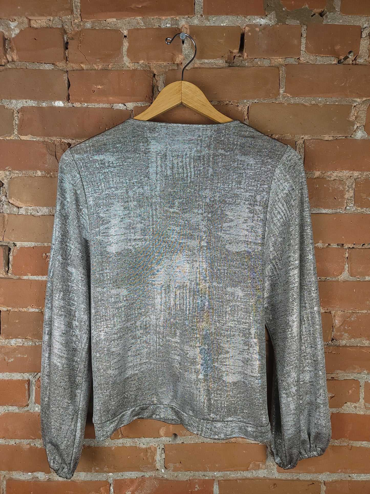 Anthropologie Silver Long Sleeve