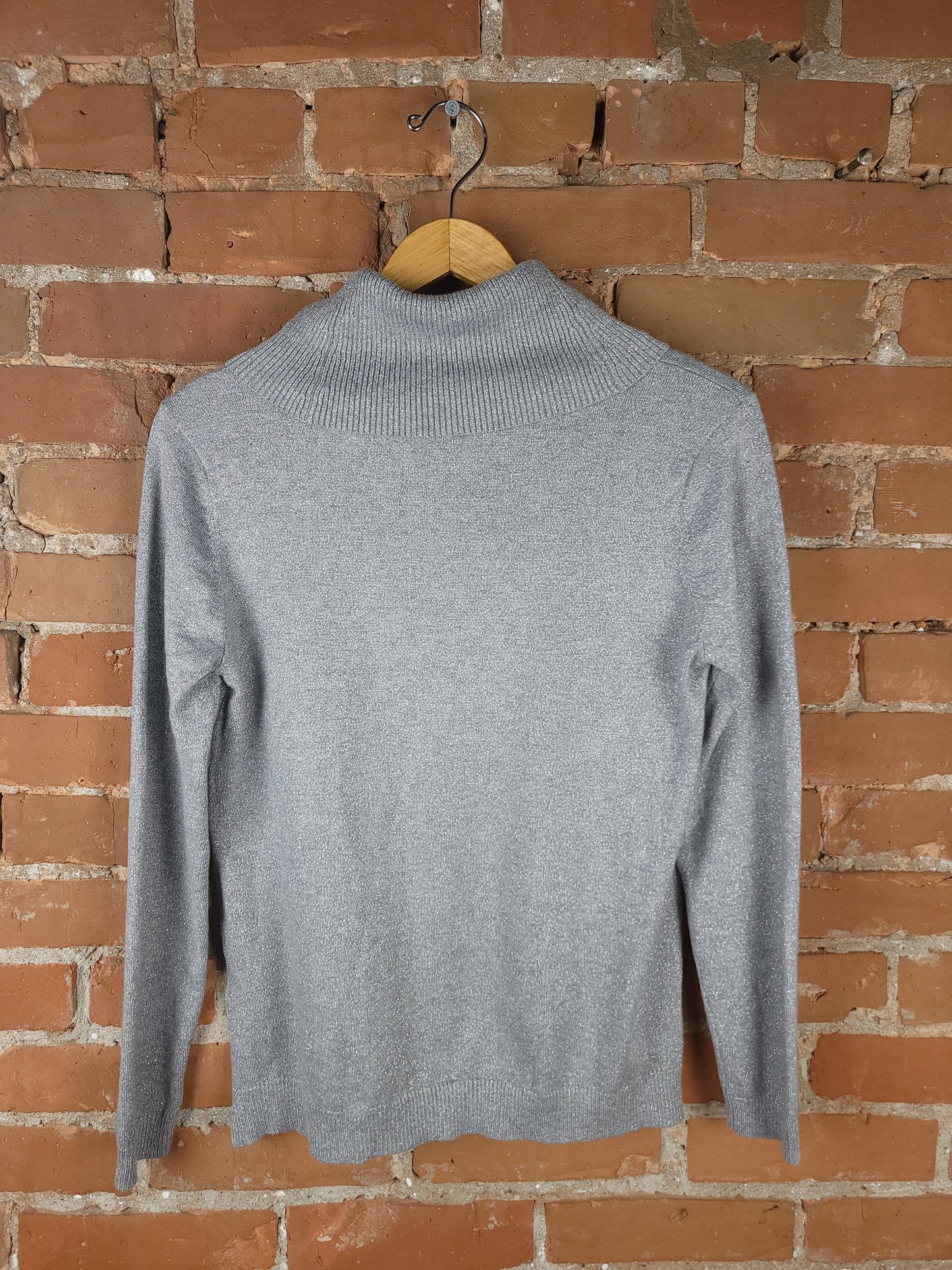 Calvin Klein Sparkly Silver Turtleneck