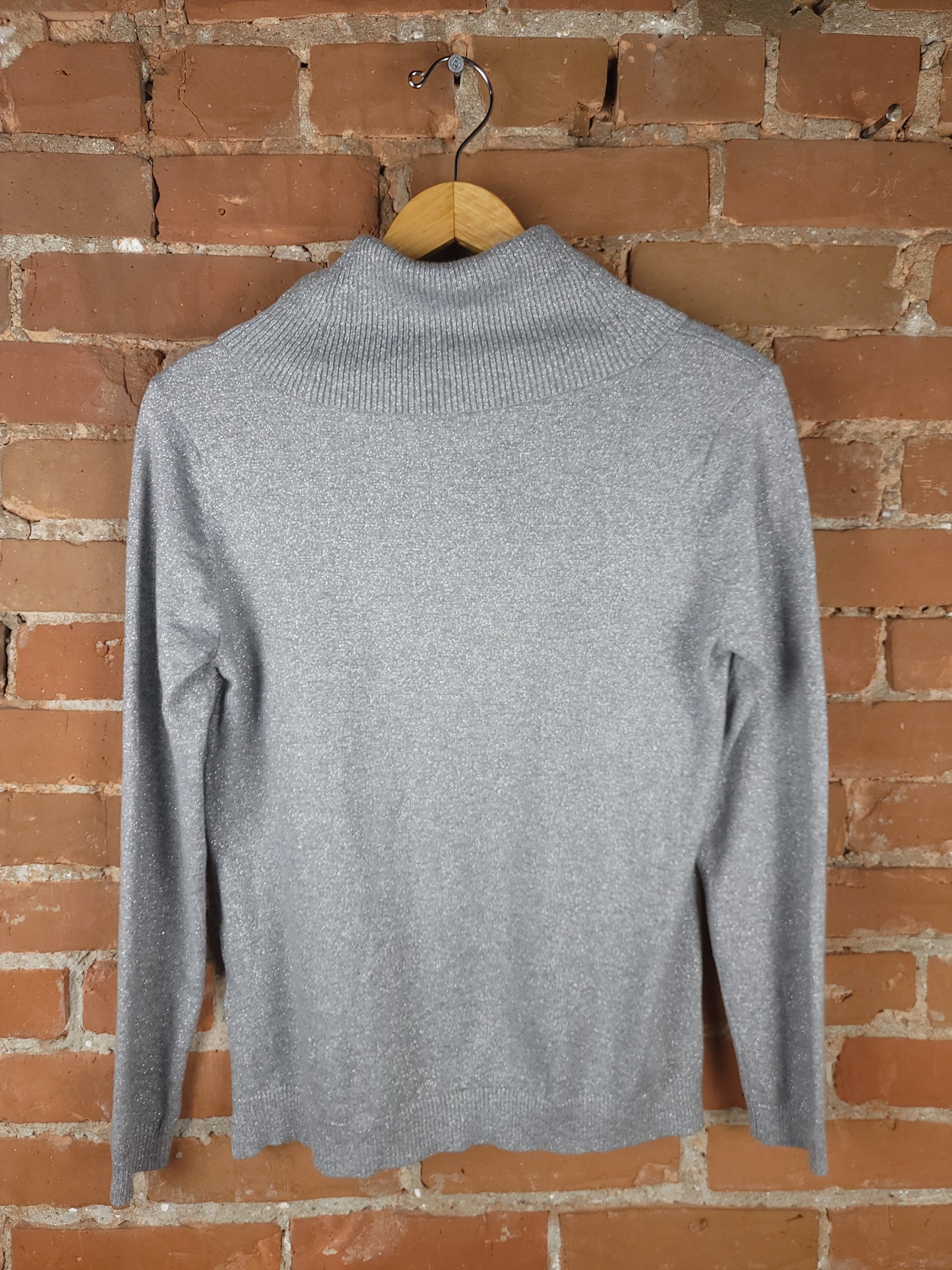 Calvin Klein Sparkly Silver Turtleneck