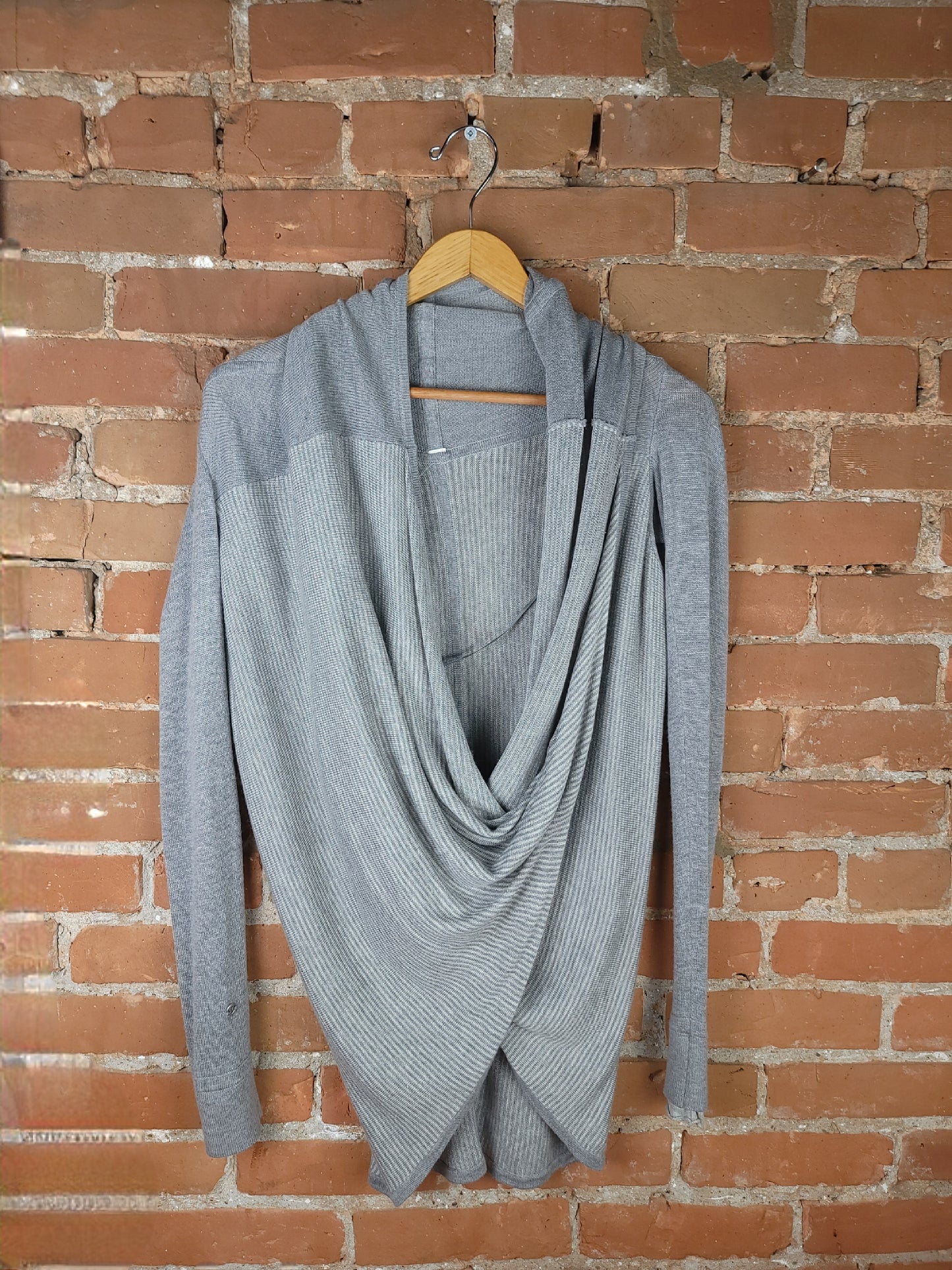 Lululemon Grey Pullover Wrap Knit Sweater