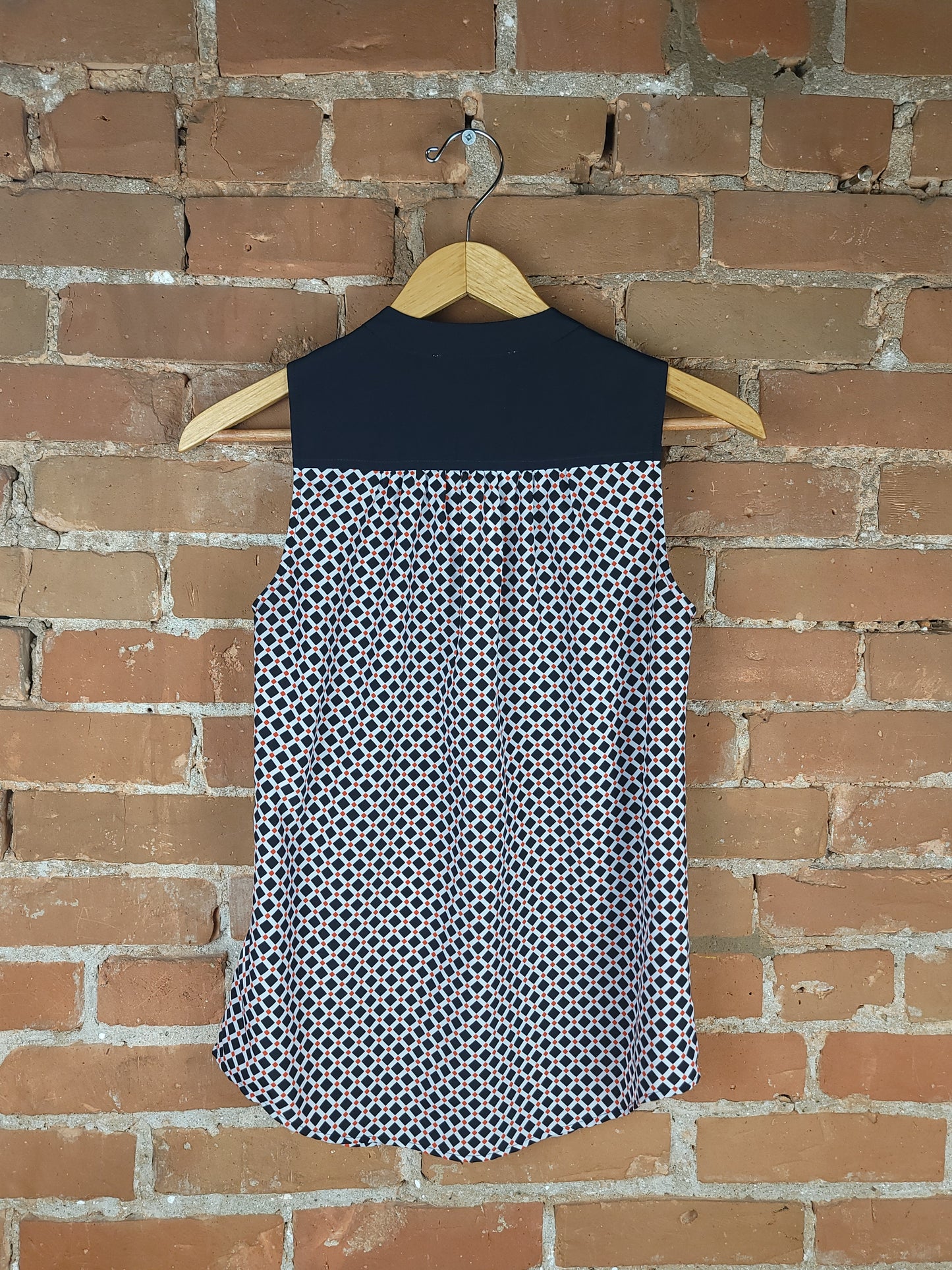 Michael Kors Button-Up Mosaic Tank