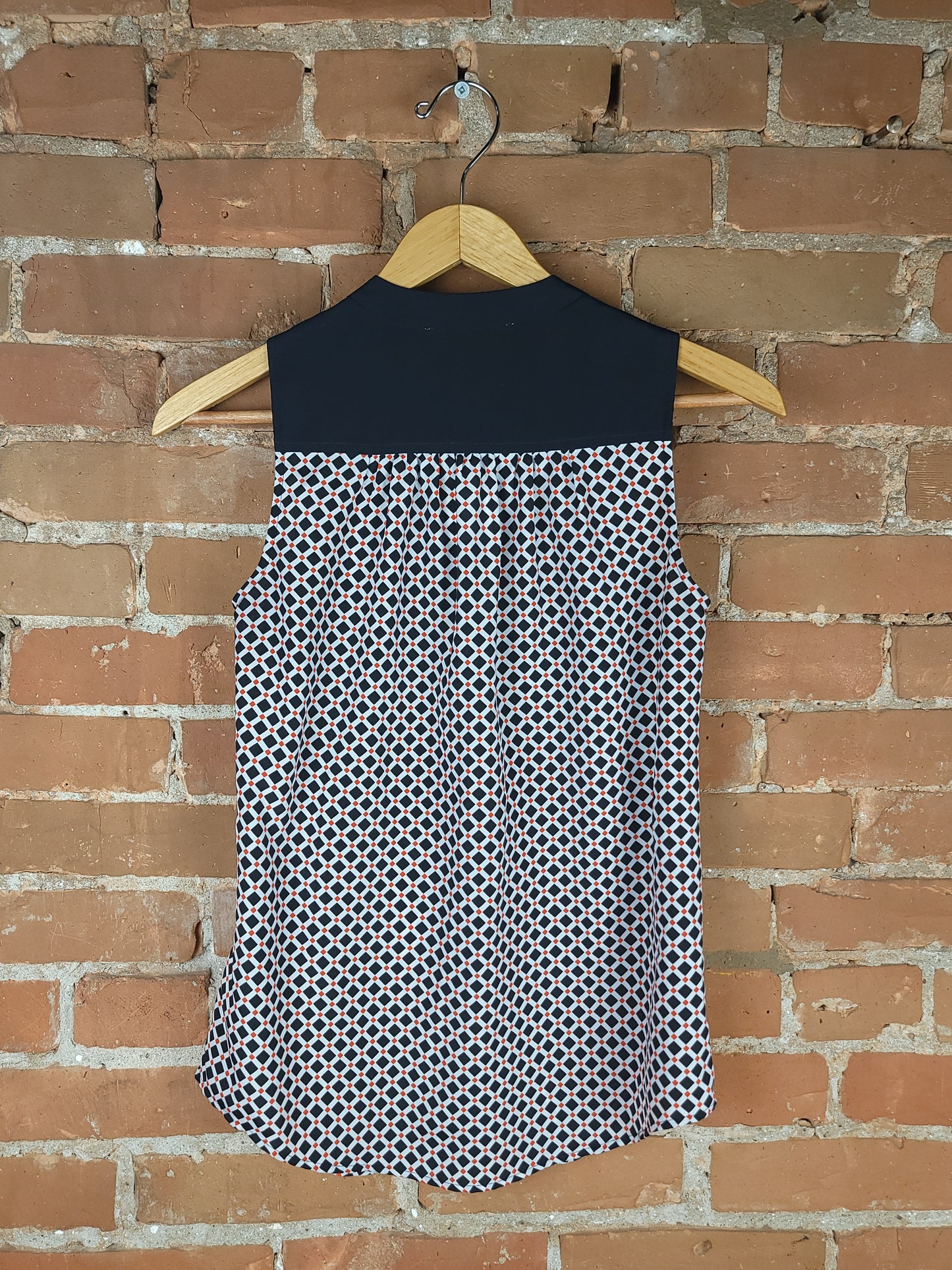 Michael Kors Button-Up Mosaic Tank