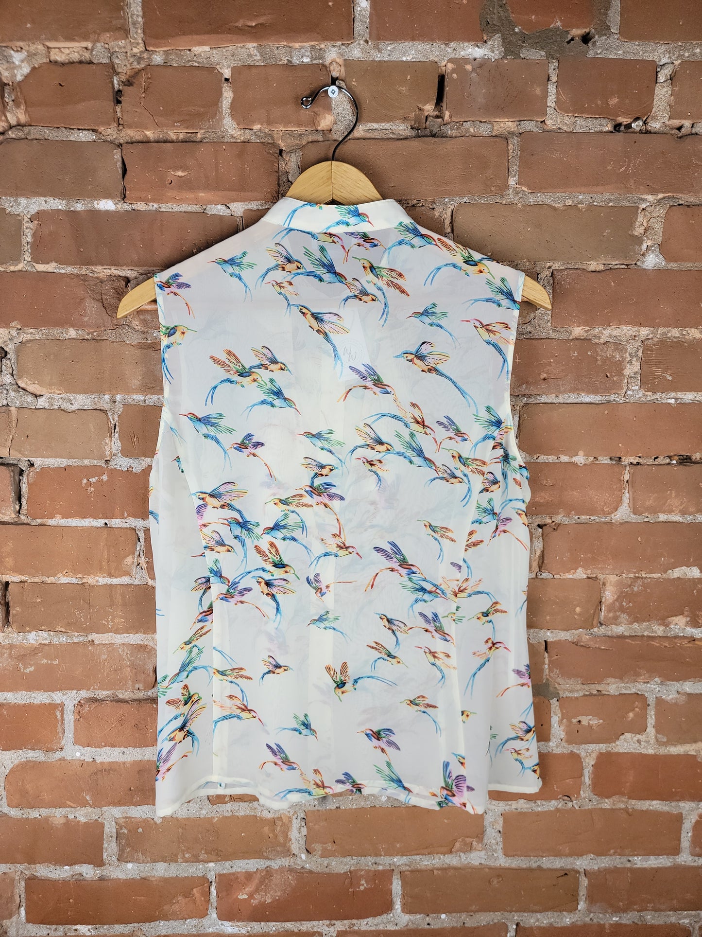 Tahari Humming Bird Patterned Tank Blouse