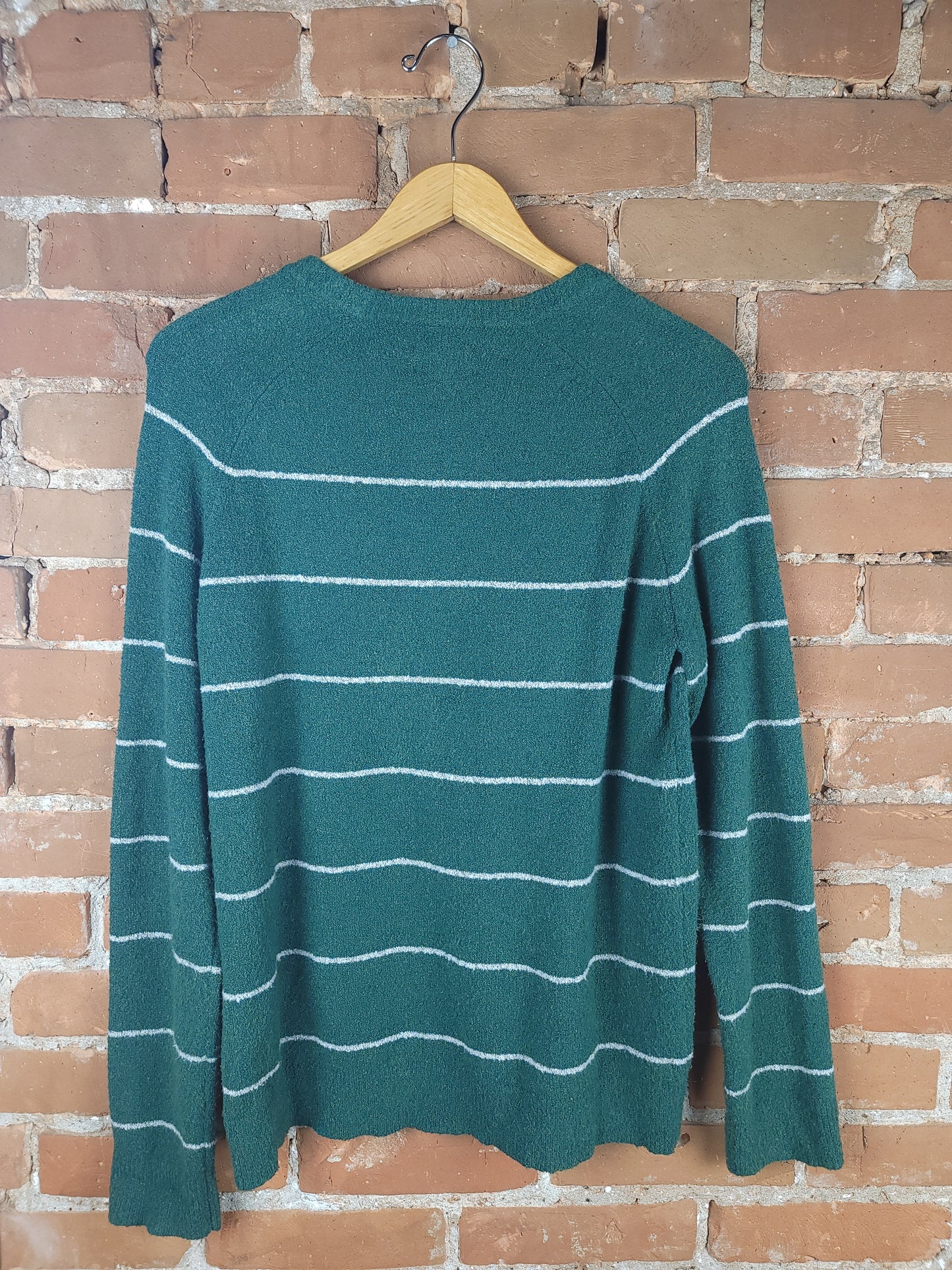 Frank and Oak Green Striped Sweater