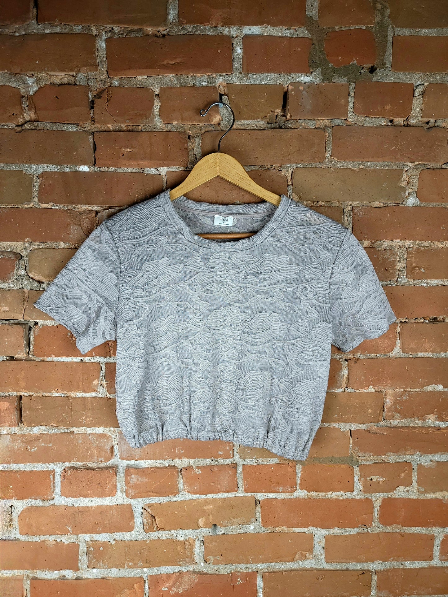 Wilfred Cropped Lace Grey Top