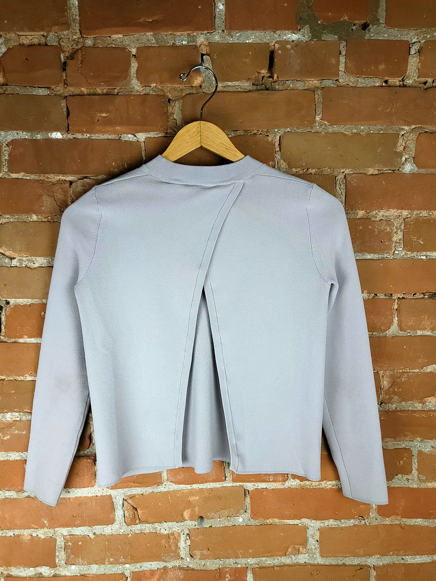 Babaton Muted Lilac Long Sleeve Top w/ Open Back