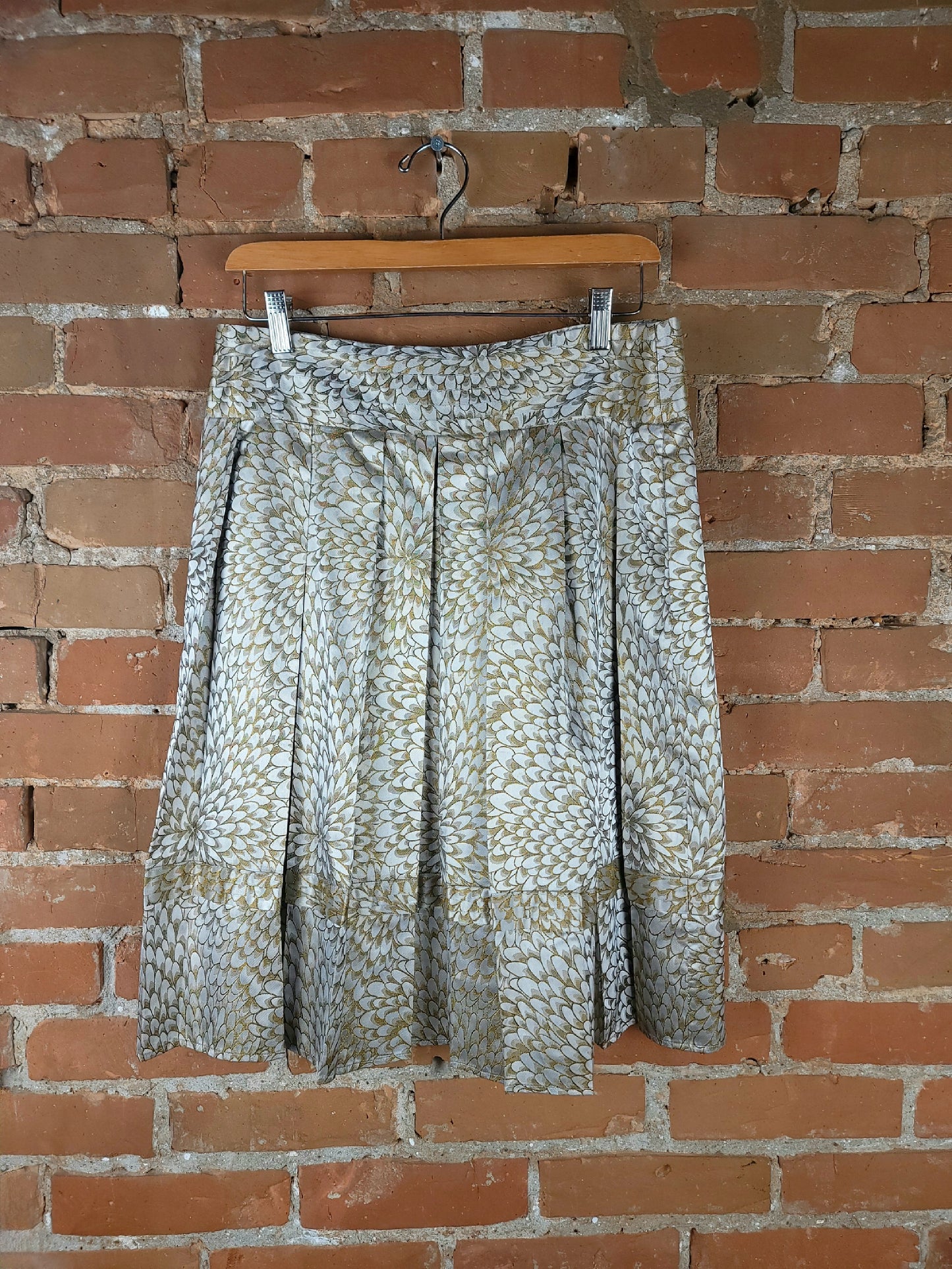 Etcetera Gold Petal Patterned Skirt
