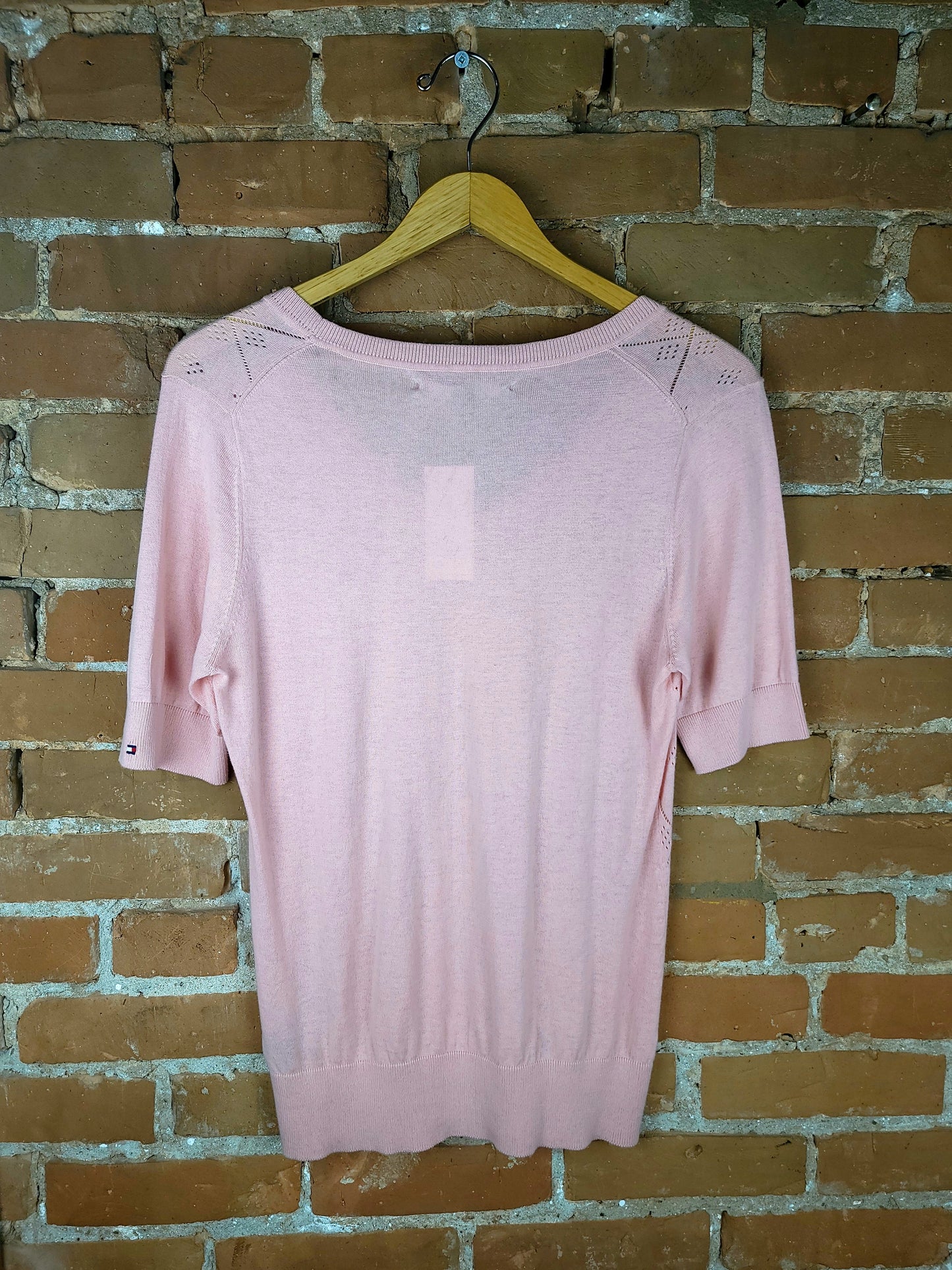 Tommy Hilfiger Pink Knit 100% Cotton Shirt