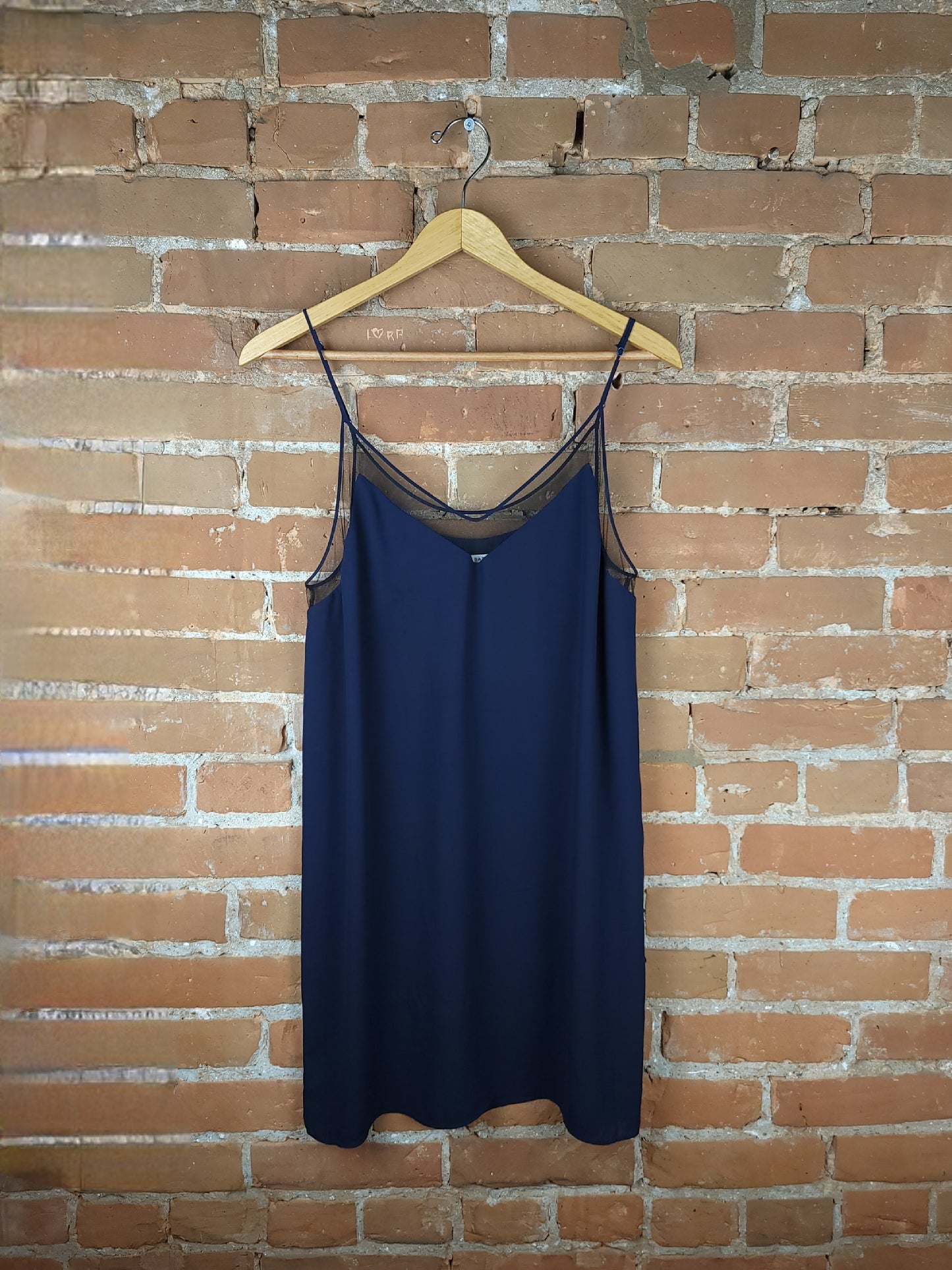 Aritzia Babaton Blue Silk-Like Slip Dress